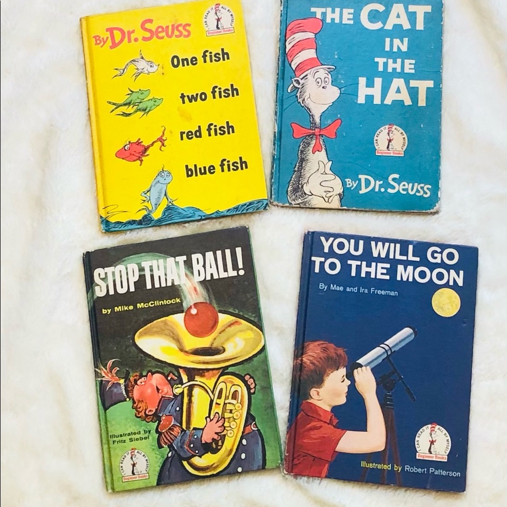 Vintage Dr. Suess Books Lot of 4 Originals 1957-50